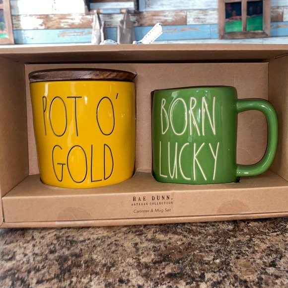 Rae Dunn St. Patricks Day Mug & Canister Set - Picture 1 of 2